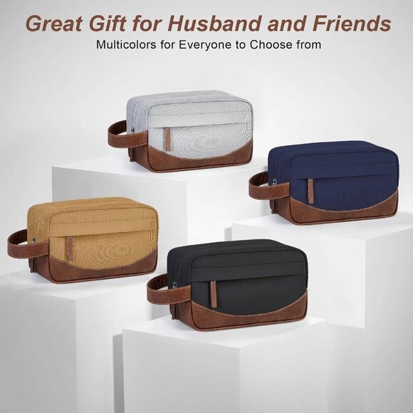 Travel Toiletry Bag for Men, Hanging Toiletry Organizer, Water Resistant Shaving - Picture 8 of 8